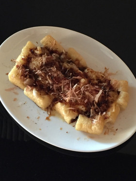 レンジで簡単♪油揚げのきのこチーズのせ
